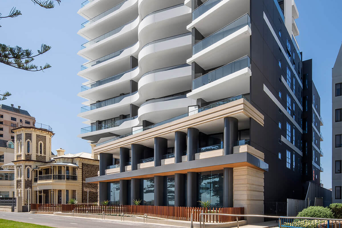 Chasecrown's EIGHT project in Adelaide featured Hebel Intertanancy and corridor wall systems.